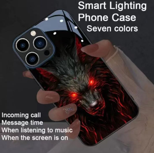 【B01】1 color intelligent voice controlled call light emitting shell LED light phone case