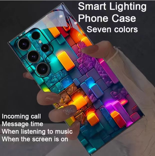 【B05】1 color intelligent voice controlled call light emitting shell LED light phone case